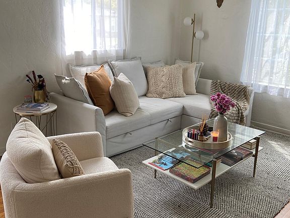 Sunny living room with split pack ac