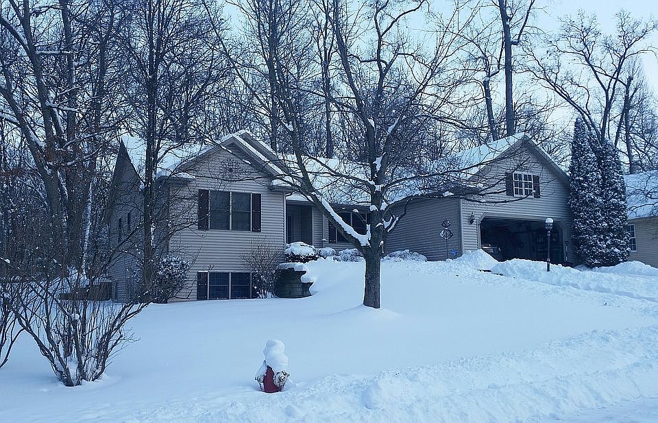 Front of home in Winter