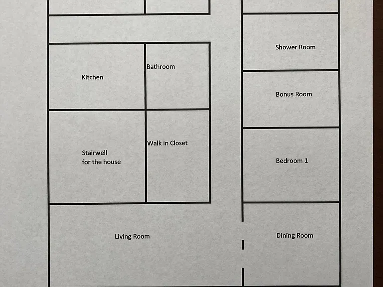 Layout of Apartment - NOT TO SCALE - Just to give you an idea of how the apartment is set up.