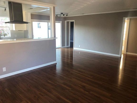 Kitchen, dining, and living room view when you enter the front door