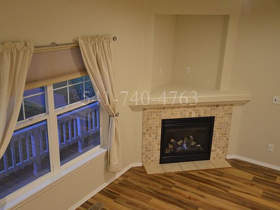 Gas fireplace.