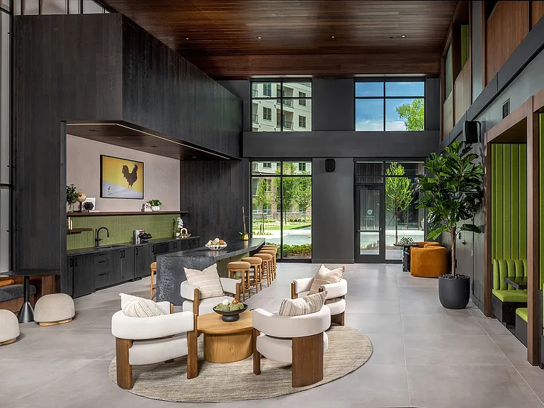 Elegant entertainment kitchen in clubroom