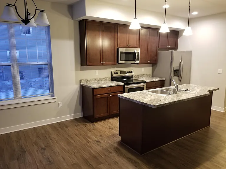 LVP flooring in kitchen and dining