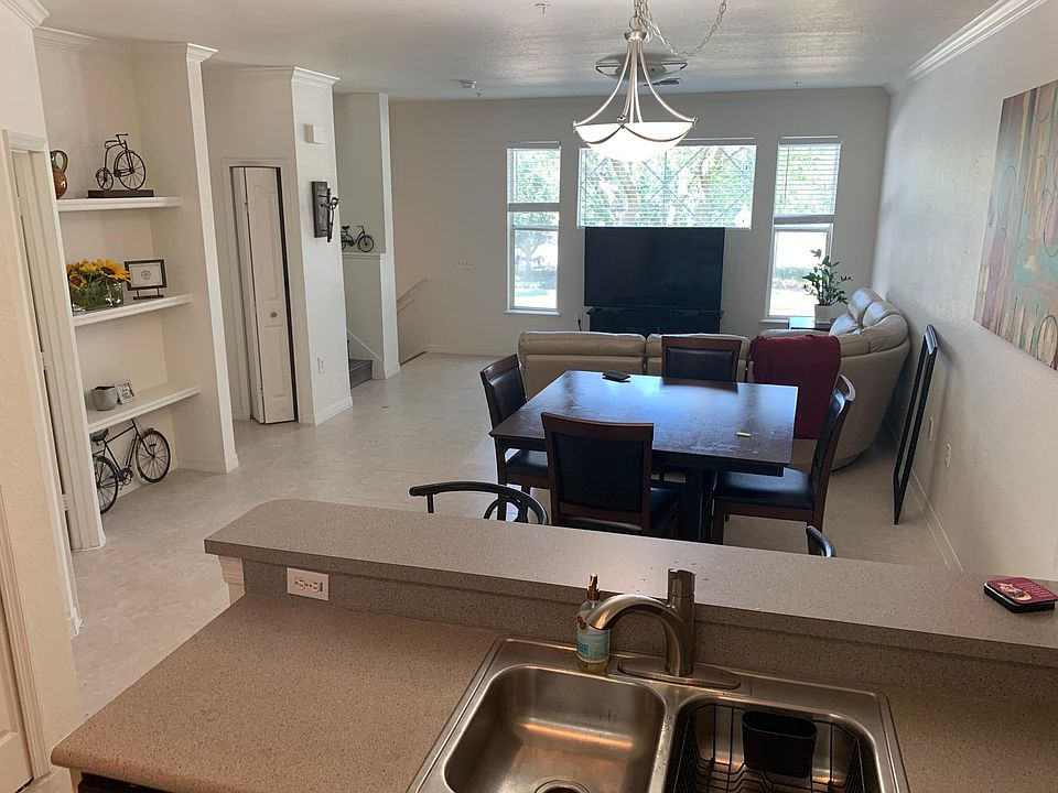 View of living space from kitchen