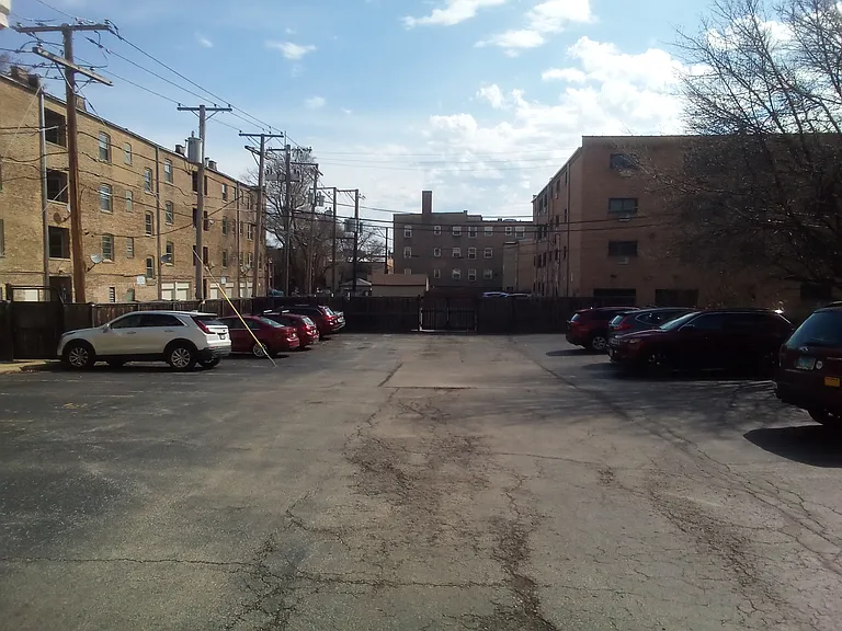 View of Parking Lot behind the building - 1 reserved spot included in the rent