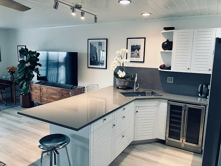 Kitchen and Family Room.