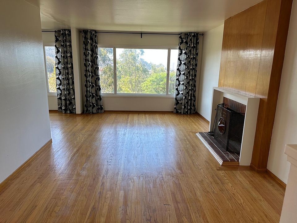 Living room with a fireplace