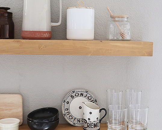 Open Shelving in the kitchen