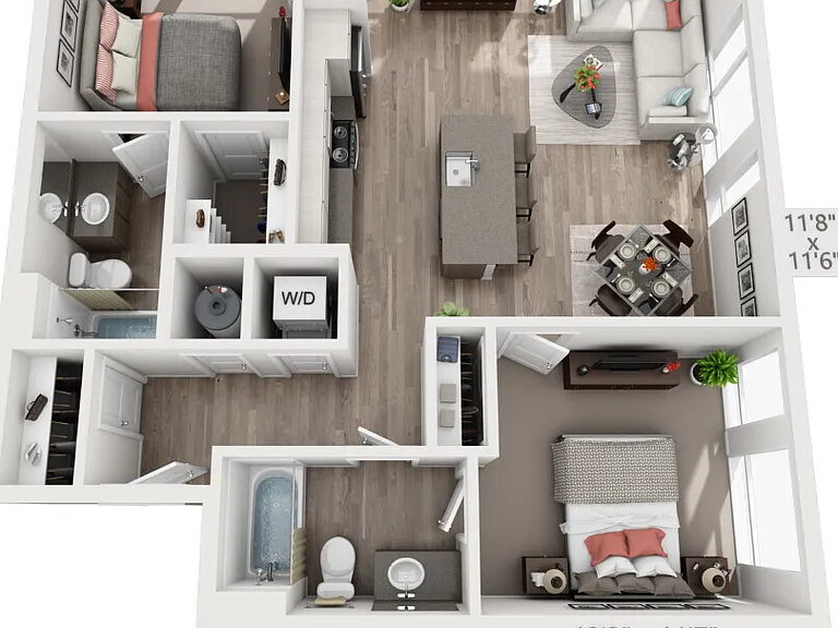 B4 floor plan Oak Street Station