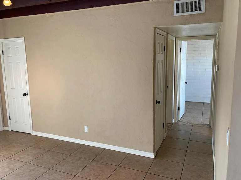 hall with linen closet