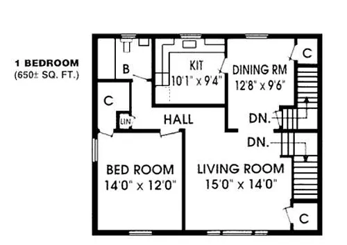 Floor plan 1 Bedroom