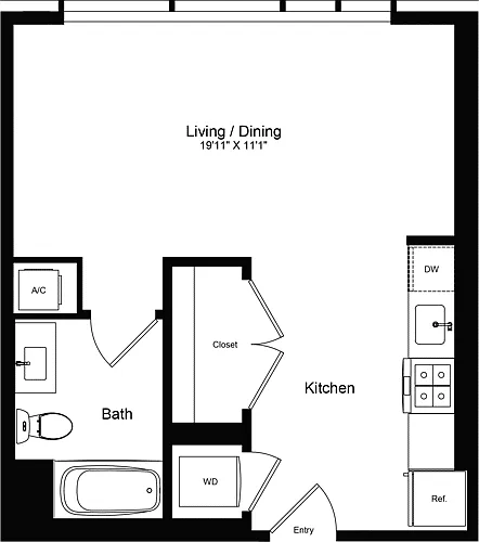 Floor plan Studio M