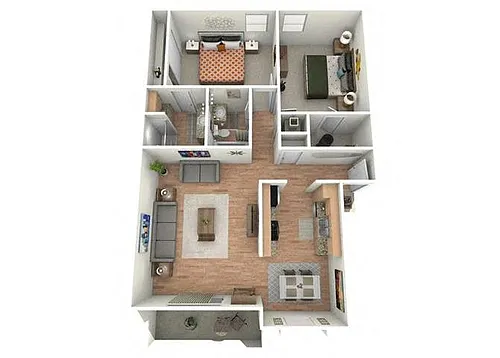 Floor plan 2 Bedroom 2 Bathroom