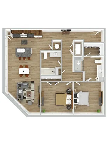 Floor plan 2X2 (B-2; Type A)