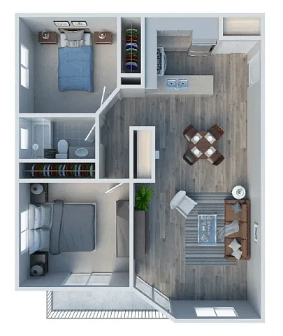 Floor plan 2 bed/1 Bath