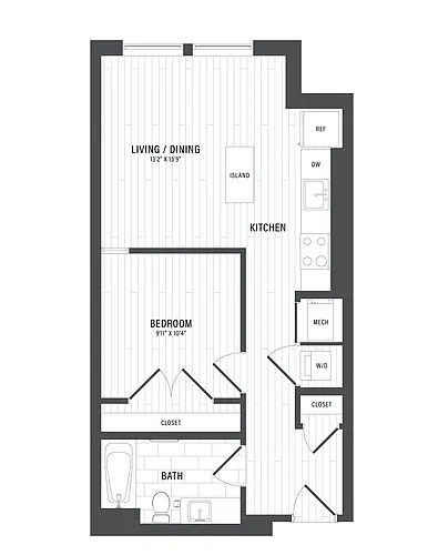Floor plan Deluxe Stuido-B2