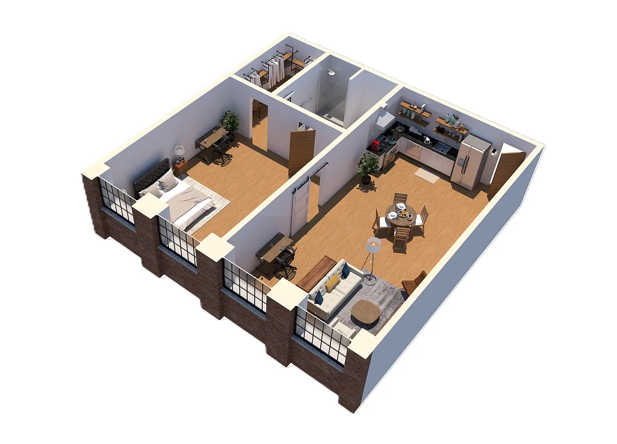 Floor plan 1E