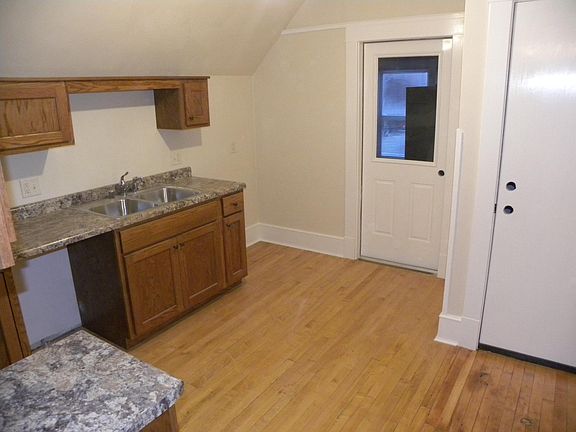 New kitchen and door to three season porch