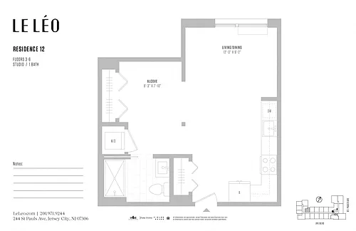 Floor plan Studio D