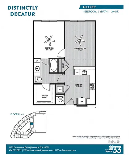 Floor plan 1A Hillyer