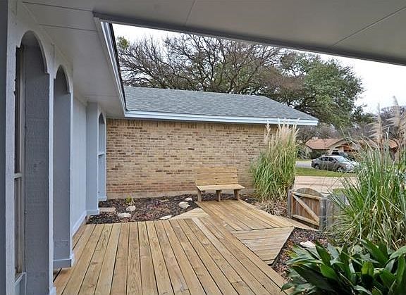 Enjoy your morning cup of coffee or visit with the neighbors while sitting on your front deck.