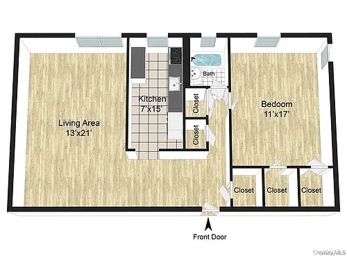 Floor plan 1 Bed 1 Bath