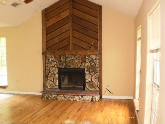 Wood fireplace