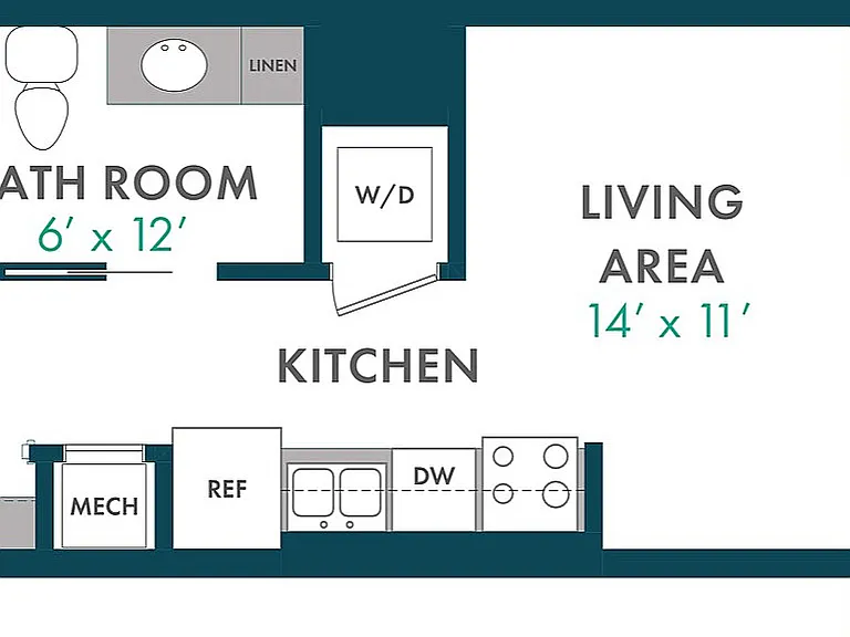 Floor Plan E3 | Domain | Apartments in Madison, WI Floor Plan E3 | Domain | Apartments in Madison, WI