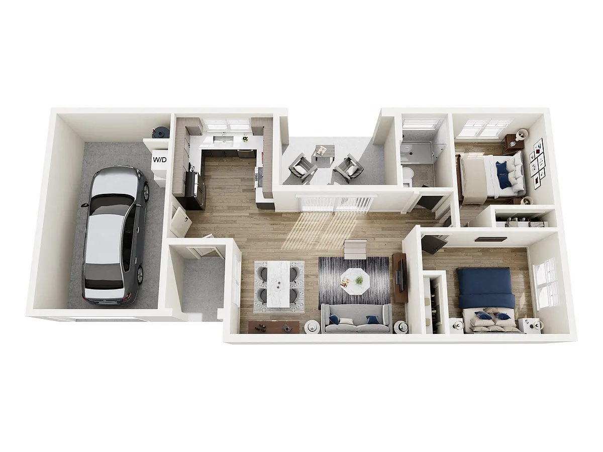 Floor plan 2 Bed - ADU