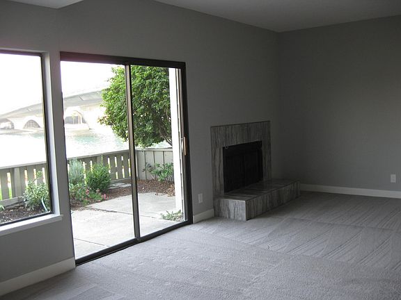 Living room with patio access