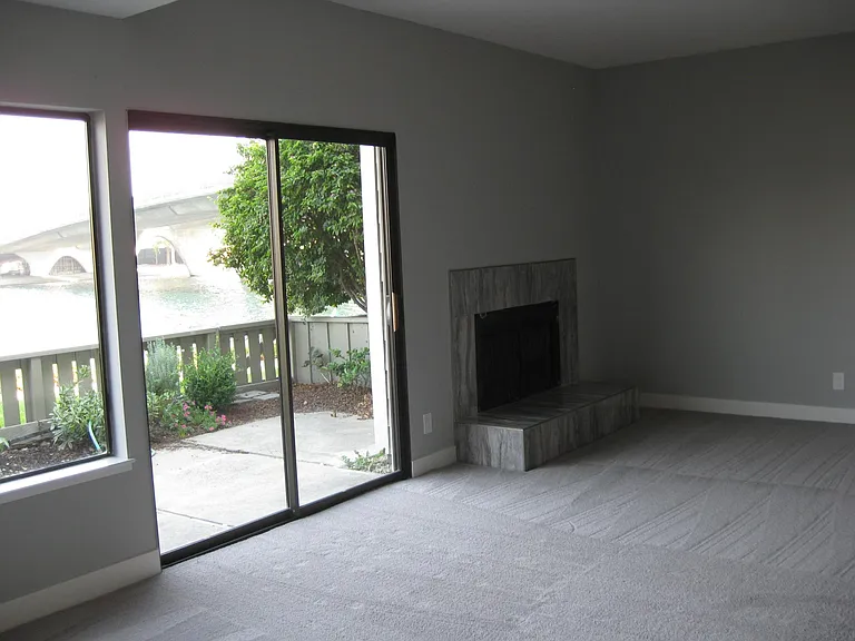 Living room with patio access