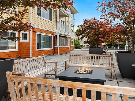 Cozy sitting area with firepit