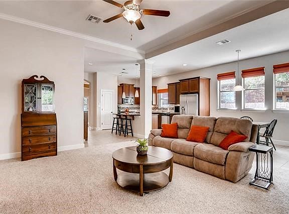 Family room opens to spacious kitchen