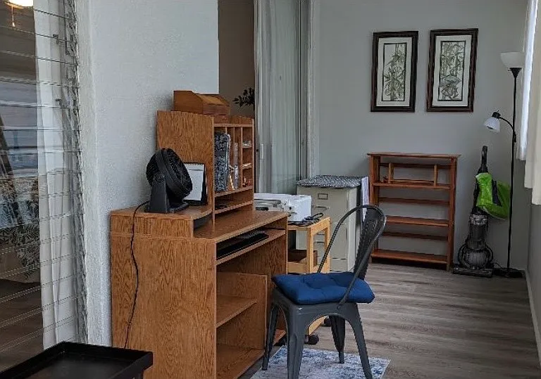 Back Lanai area is great as a home office & large enough for extra storage.