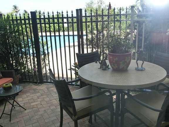 Private patio off the pool