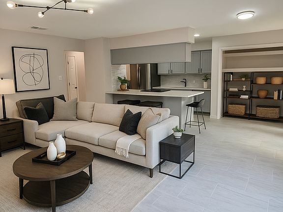 Living Room and Kitchen - Virtual Staging