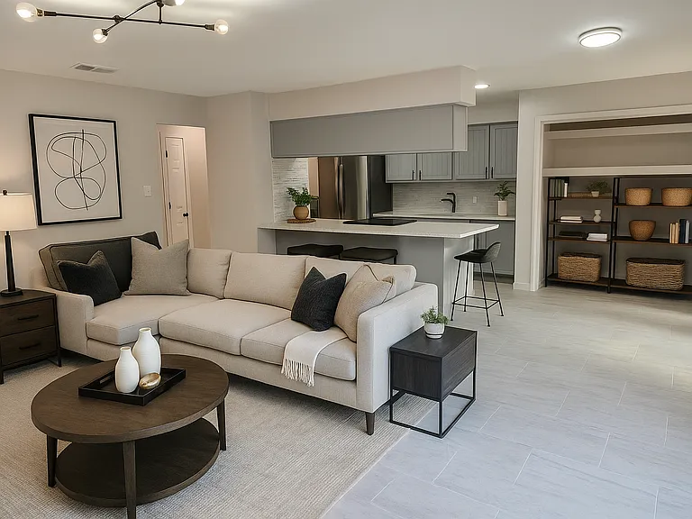 Living Room and Kitchen - Virtual Staging