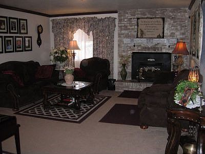Living Room with Fireplace & Insert