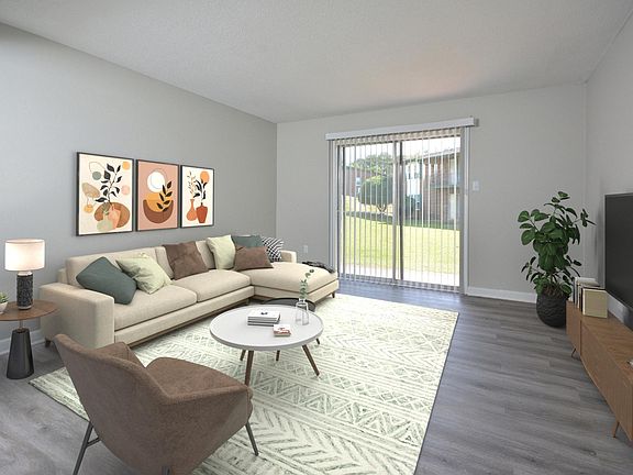 Renovated Livingroom at Channing Apartments in Fayetteville, NC
