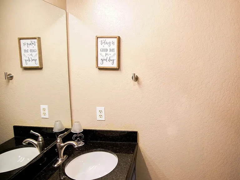 Downstairs double bath