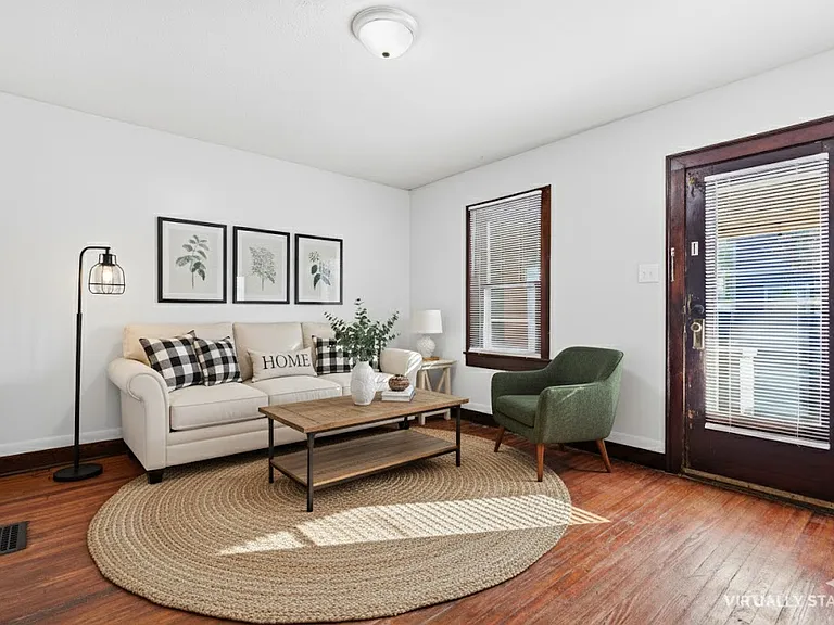 virtually staged living room