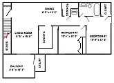 Floor plan 2 Bedroom Garden D