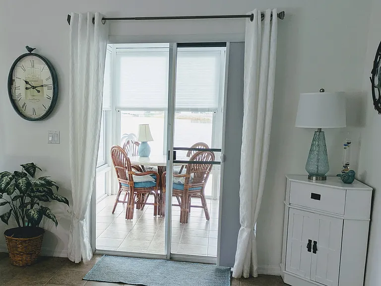 Dining room is left of exit to lanai - Master bedroom to the immeditate right