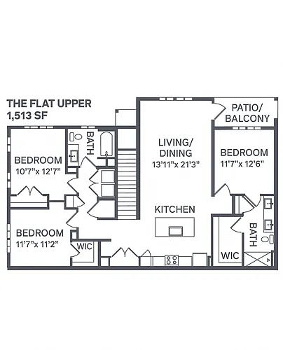 Floor plan The Flat - Upper