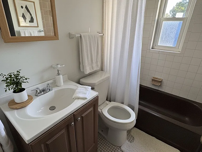 Virtually staged bathroom