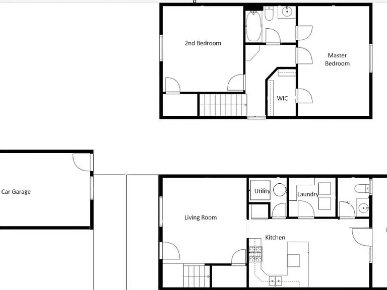 1st Floor and Second Floor Layout