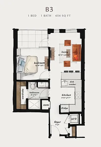 Floor plan B3