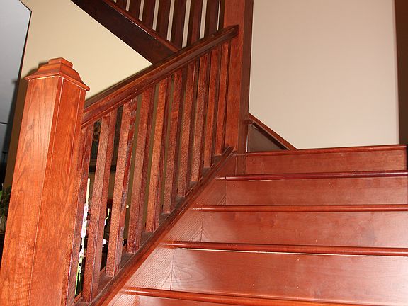 Brazilian cherry stairs 