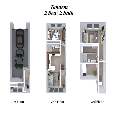 Floor plan 2x2 Tandem B