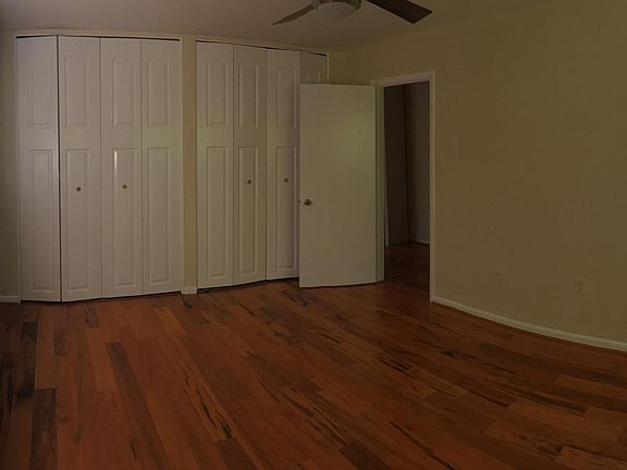 Ample closet space with new ceiling fan